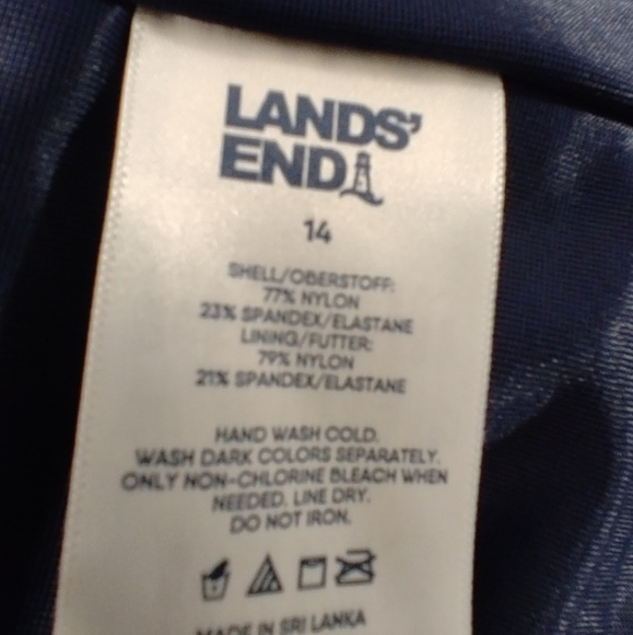 Lands' End Navy Blue Swim Pantyliner Skort 14 - Picture 3 of 10